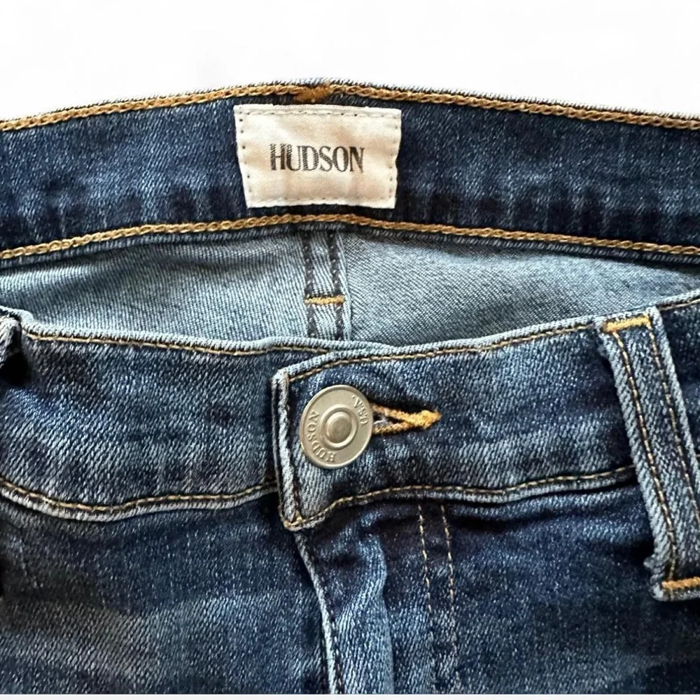 Hudson Jeans Amelia 28 Denim Cuffed Bermuda Shorts
